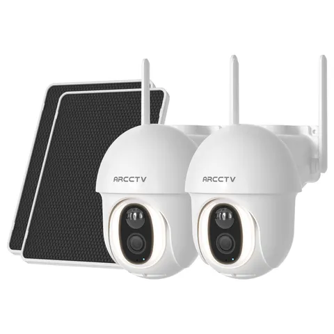 ARCCTV 3MP 4G LTE Cellular Solar Battery Security Camera Wireless PTZ PIR Motion