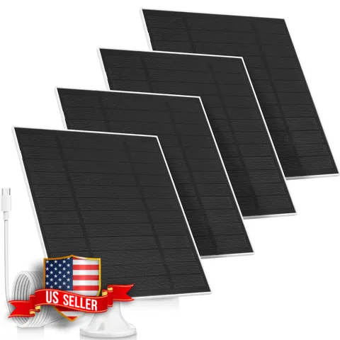 4 Pack 5W Solar Panels for Outdoor Security Cameras Type-C