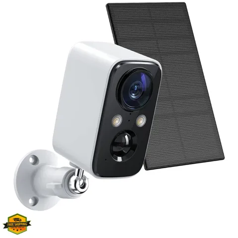 Solar Panel Security Cameras Wireless Outdoor - Battery Powered Cameras for H...