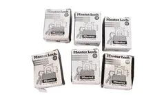 Master Lock Padlocks Lot Of 6 Keyed Alike 1-3/4in Laminated Steel Key 197