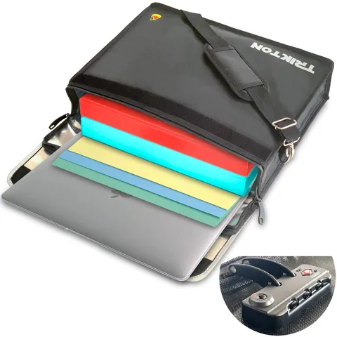 Fireproof and Waterproof Document Bag XL 16x12x3.5 with TSA Lock, Fits Legal ...