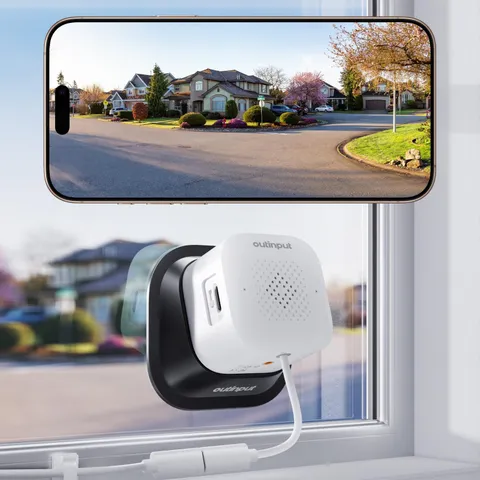 3MP 2K No Drill Window Camera for Home Security, 2.4G&5GHz Surveillance Camer...