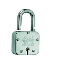 Link Atoot Combination Pad Lock (Silver, Polished Finish) 2 pcs