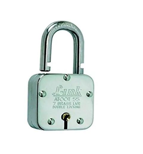Link Atoot Combination Pad Lock (Silver, Polished Finish) 2 pcs