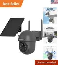 All-in-One 4MP Wireless Solar Security Camera - Easy DIY Install & 360° View