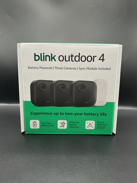 Blink Outdoor 4 Battery Powered 3-Camera Security System NIB 