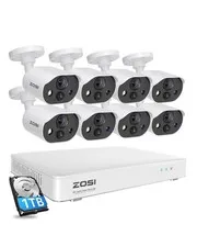 C303 8CH Home Security Camera System with Audio, Person Vehicle Detection, Ni...