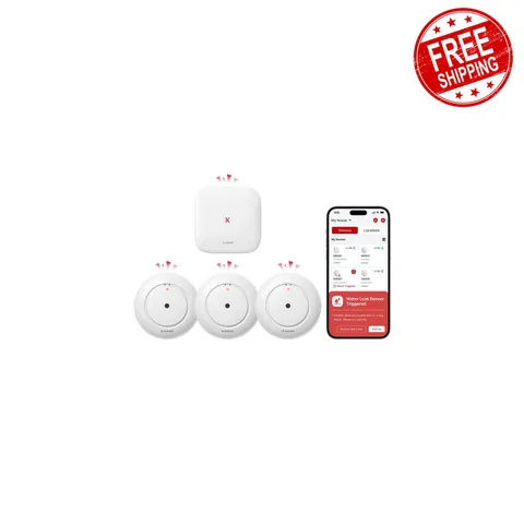 X-Sense Wi-Fi Water Leak Detector 3 Sensors 4 Pack