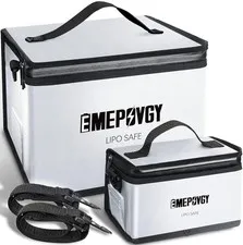 EMEPOVGY Fireproof Battery Safe Bag Explosionproof Battery Storage Guard Pouch