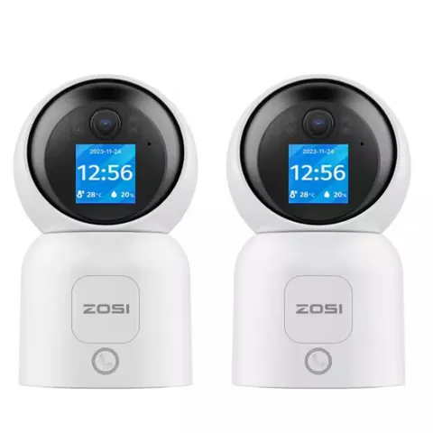 Wired 2.5K 4MP Plug-In Indoor Smart Home Security Camera, 360° PT Baby/Pet Monit