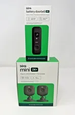 Blink Mini 2K+ Cameras Indoor/Outdoor & Wireless Video Doorbell 2K Newest Models
