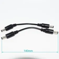 5pcs 14cm DC Power 5.5x2.1mm Male To 5.5x2.1mm Male Straight Extension Cable