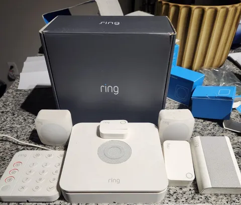 Ring Alarm Home Security Kit White Base, Keypad, Sensors, Extender Alexa Z-Wave