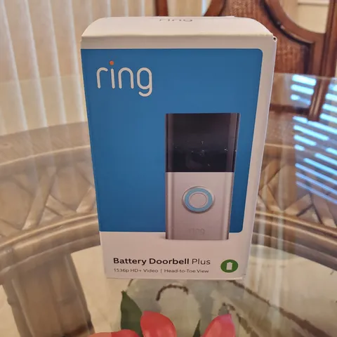 New Sealed RING, Battery Doorbell Plus 1536p HD+ Video Head-to-Toe View Camera