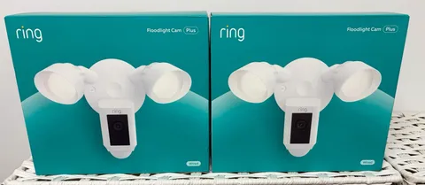 Ring Floodlight Cam Wired Plus Motion-Activated Camera 1080p White - NEW IN BOX