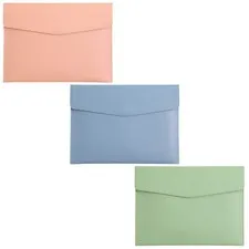 3pcs PU A4 File Document Holder, File Folder Waterproof Portfolio Paper