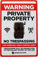 Durable Attachable 8"x12" Tin Outdoor Security Alert Warning Private Property...