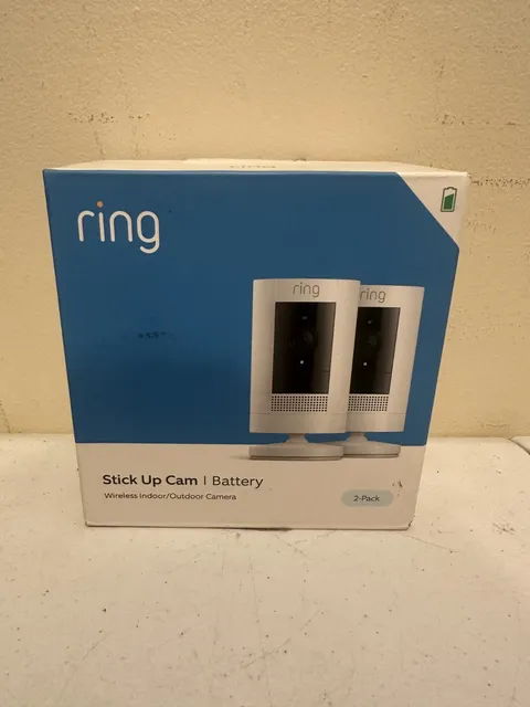 Ring Stick Up Cam Battery Wireless Outdoor/Indoor White 2-Pack NEW With Batterys