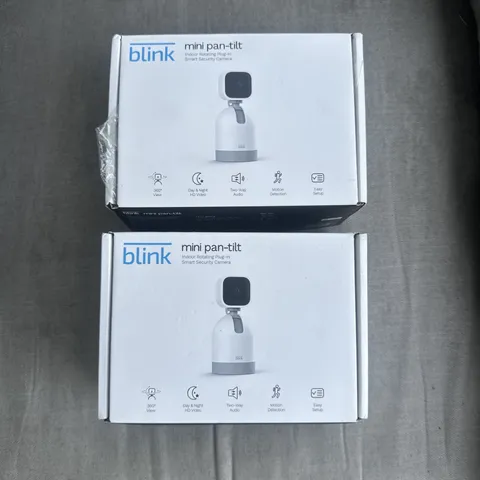 Lot Of 2 Blink Mini Pan-Tilt Indoor Smart Security Camera 1 Missing Plug WORKING