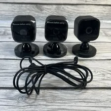 Blink Mini Indoor Wi-Fi IP Cameras 1080p Black 3-Pack, Alexa Compatible