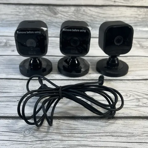 Blink Mini Indoor Wi-Fi IP Cameras 1080p Black 3-Pack, Alexa Compatible