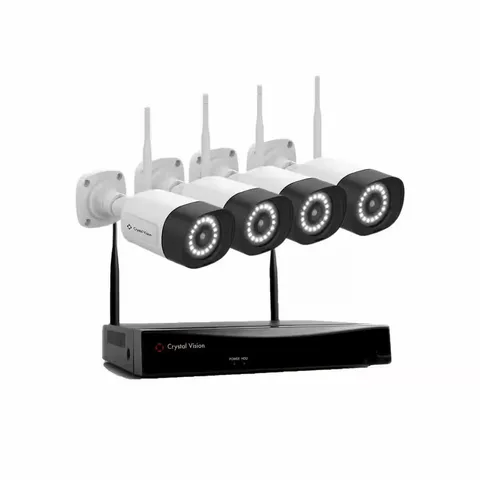 10-Channel Wi-Fi 6 NVR Surveillance Kit, 3MP Super Bright 18-LED Floodlight Audi
