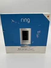 Ring Stick Up Cam Plug-In Indoor/Outdoor 1080p Wired Security Camera White New