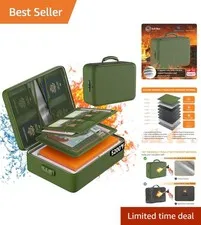 5200°F Fireproof Organizer with 36 Compartments and Locking Mechanism