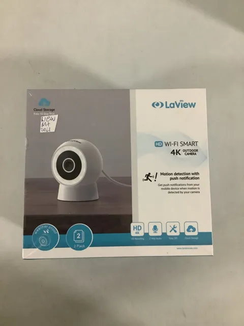 LaView Wi-Fi Smart Security Cameras 2 pack-  4K, Weatherproof, Outdoor