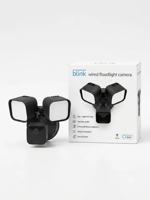 Blink Wired Floodlight Camera — 2600 Lumens |  New in Box | Person Detection