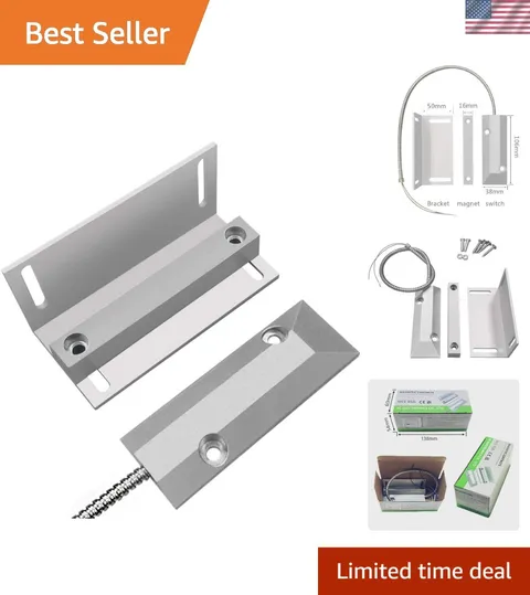 Heavy Duty Wired Alarm Garage Door Magnetic Contacts Switch Sensor NC with Ad...