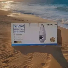 Erisonic Smart PT 2MP Wi‑Fi Indoor IP Camera, Motion Detection, Two‑Way Audio