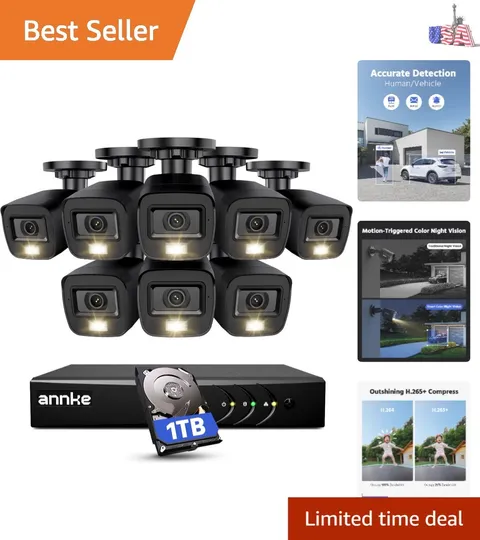 3K Lite Wired Security Camera System Outdoor with AI Human/Vehicle Detection,...