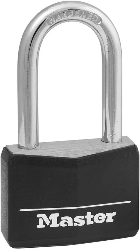 Black Covered Aluminum Lock, Gym Locker Lock with Key, Outdoor Padlock with L...