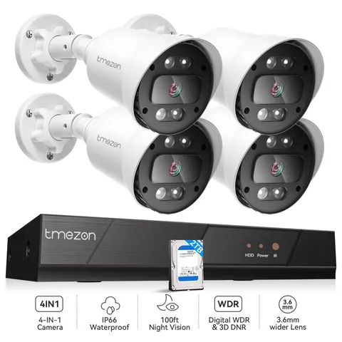 5MP Lite Home 8CH DVR 1080P H.265+ CCTV Security Camera System 1TB Outdoor