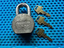 American Lock Company Series 700 Hardened Steel Padlock And 3 Six Pin  Keys