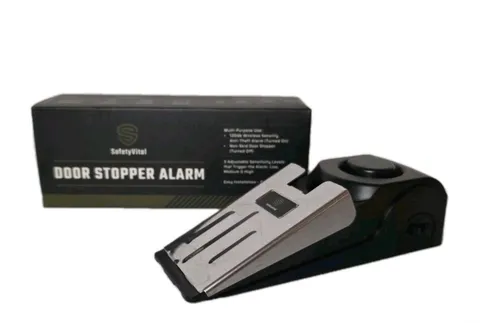 NEW SafetyVital Portable Wireless Security Door Stopper w/ Alarm