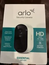 Arlo Essential Security Camera 1080p HD 3rd Gen,2025-Wireless Outdoor Batt. Pow.
