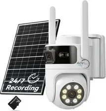 Camara De Seguridad Solar HD Wifi Inalambrica Con Vision Nocturna Para Exterior