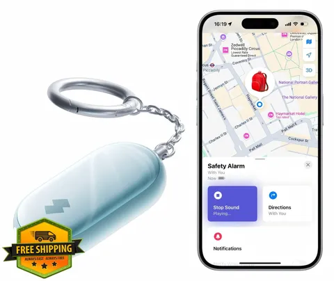 SwitchBot 130 dB Personal Safety Alarm for Women with Apple Find My APP, Extr...