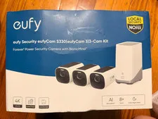 Eufy S330 EufyCam 3 4K Wireless Outdoor 3-Cam Kit Solar Panel (T88721W1)