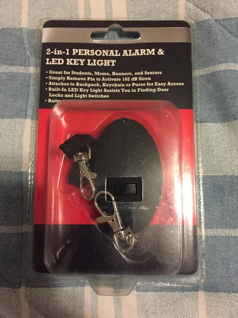 Your Safety First / 2-In-1 Personal Alarm & LED Key Light / NEW
