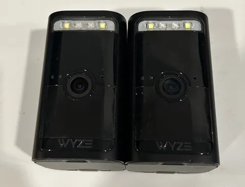 2 Wyze Battery Cam Pro WYZECOP Security Camera Wireless 2k HDR Motion Detection