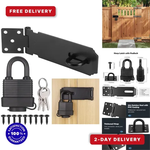 Heavy Duty Stainless Steel Padlock Latch Lock with Keys