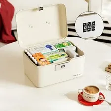 Double Layer Digital Password Lock Safe Box Household Medication Storage Box USA