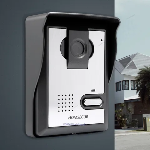 Homsecur Entrance Video Intercom Camera Outdoor Panel With 5M Cable Rainproof IR