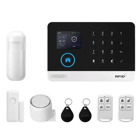 HOME ALARM SYSTEM COMPLETE ANTI-THEFT GSM WIFI TOUCH ALEXA TUYA SMART LIFE