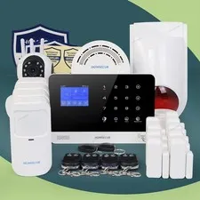HOMSECUR Wireless WIFI 4G LCD Home House Alarm System with Wireless Flash Siren