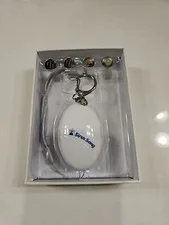Siren Song Personal Security Alarm with Keychain White Extra Batteries 1H