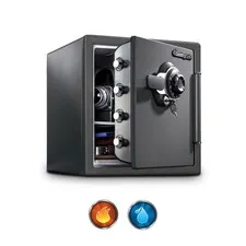 Fireproof Waterproof Safe Dial Combination 1.23 Cu Ft Document Storage Box